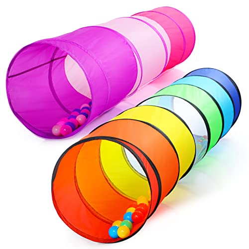 Kids Play Tunnel Tent for Toddlers, Colorful Pop Up Crawl Tunnel Toy for Baby Infant Children or Dog Cat Pet with Breathable Mesh, Collapsible Gift for Boy and Girl Play Tunnel Indoor and Outdoor Game