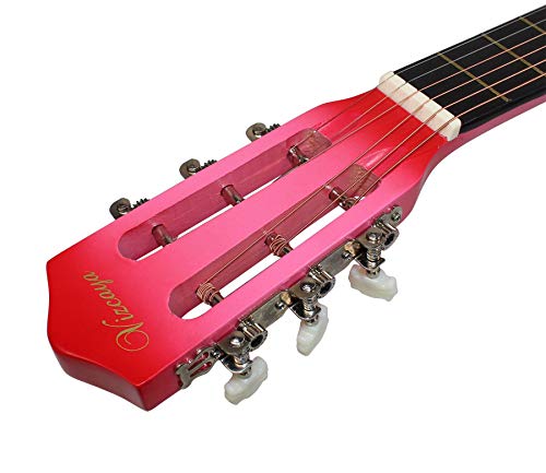YMC 38" Pink Beginner Acoustic Guitar Starter Package Student Guitar with Gig Bag,Strap, 3 thickness 9 picks,2 Pickguards,Pick Holder, Extra Strings, Electronic Tuner -Pink