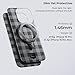 BENKS ArmorVichy Case for iPhone 16 Pro Max, MagSafe Compatible Slim Protective Case Built with Dupont Kevlar Fiber, Anti-Fingerprint UV Finish, Vichy Check Design, Black