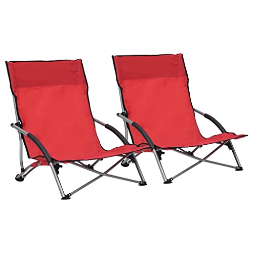 Chaises de plage pliantes rouges compactes pour optimiser l'espace du balcon - 2