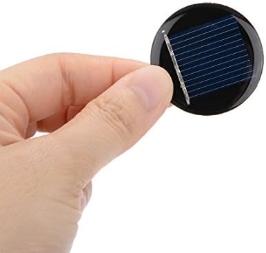 sourcingmap 5Pcs 2V 40mA Poly Mini Round Solar Cell Panel Module DIY for Light Toys Charger 36mm Diameter