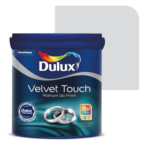 Image of Dulux Platinum Glo Super Premium Interior Emulsion Paint For Walls With 6 Years Warranty| Rich Matte Finish | Dirt & Dust Resistant | Smooth Colors, White(20 Litre,White Wisteria)