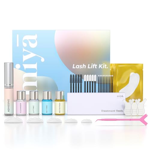 MIYA LASH Kit de levantamiento de pestañas | Kit permanente de pestañas de queratina | Pestañas semipermanentes LVL para rizar y levantar pestañas | Incluye todas las herramientas y accesorios |
