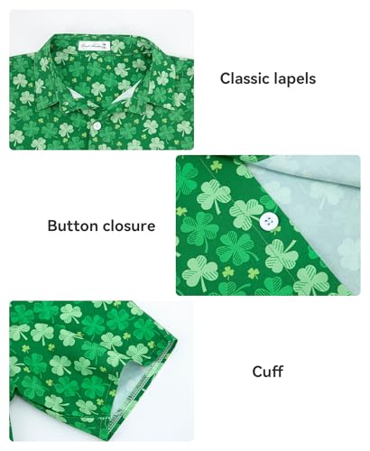 Image of Yoimira Hawaiian Shirts for Men, Print Mens Casual Short Sleeve Button Down Shirts Floral Aloha Beach Shirt