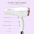 Conair Double Ceramic Hair Dryer with Ionic Conditioning, Includes Diffuser & Concentrator Nozzle, Frizz-Free Blow Dryer for All Hair Types, White, 566DCN