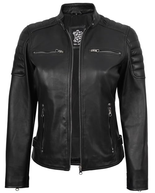 Image of Decrum Leather Jacket for Women - Real Lambskin Casual Leather Jackets Womens