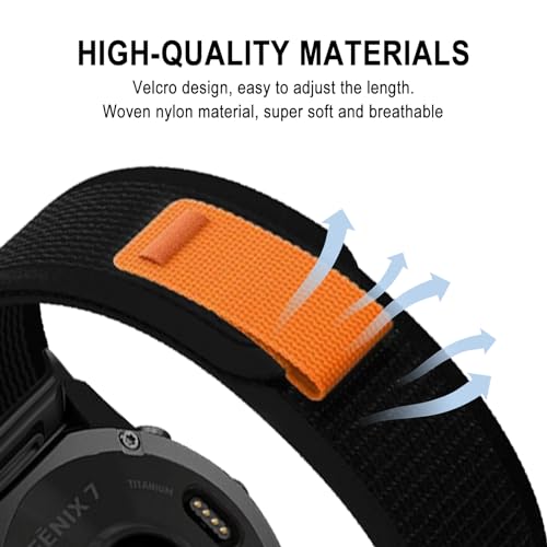 SumRioo QuickFit 22mm Watch Strap for Garmin Fenix 8/8 Solar 47mm/Fenix E/Fenix 7 Pro/Fenix 7/6 Pro/6/5 Plus/5 - Image 3
