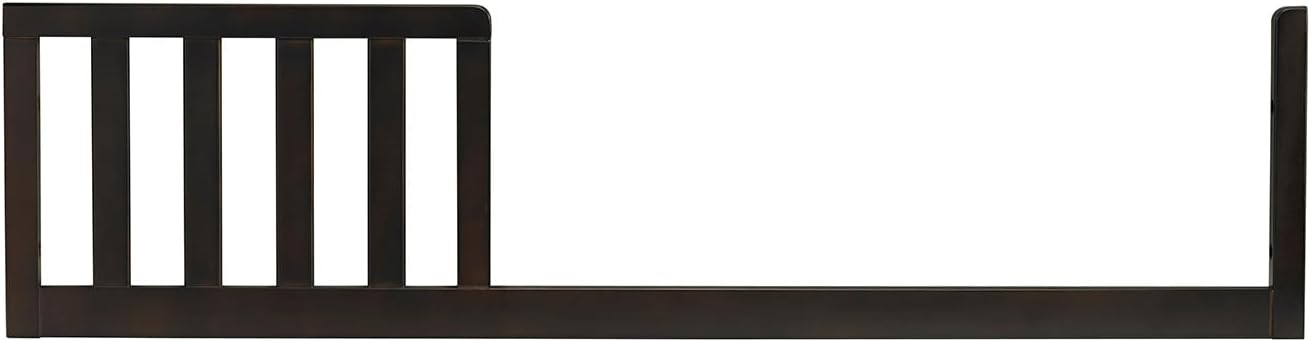 Toddler Bed Safety Guard Rail for Ti Amo Convertible Cribs by Bivona - Solid Wood Rail for Convertible Crib to Toddler Bed Conversion - Safety Bed Rail for Children (Option 1,Wire Brushed Brown)