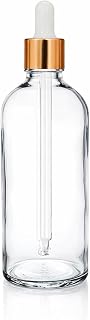 100 ml Clear/Transparent Round Empty Glass Bottle/Glass Dropper/Golden Ring/Silicon White Teat, Refillable, For Essential ... Price In India