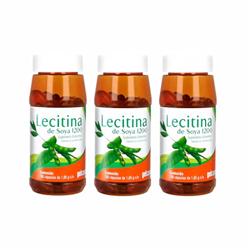 GELCAPS Lecitina De Soya 1200mg Con 100 Cápsulas - 3 Pack