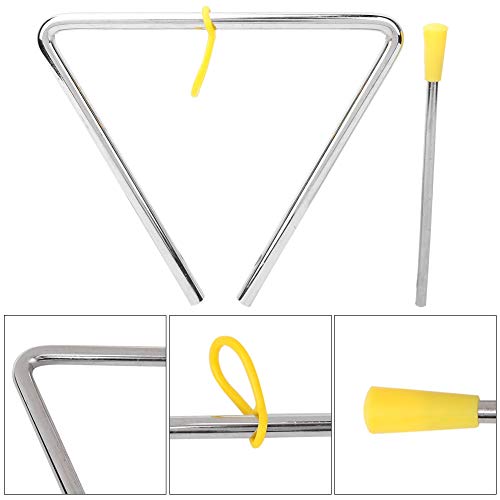 Triângulo de aço, triângulo musical durável de , 15 cm para crianças