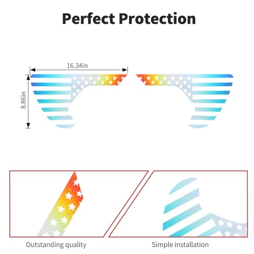 Image of Side Fender Vent Sticker US Flag Decals Vinyl Sticker Compatible with Jeep Wrangler JL JLU Gladiator JT 4xe 2025-2018 2pcs(Flash)