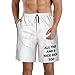 All This and A Nice Dick Too Gift Mens Boys Short 80s 90s Vintage Swim Trunks with Mesh Lining Swim Suits Board Shorts White