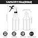 Eccliy 12 Pcs 16 Oz Plastic Spray Bottle, Adjustable Empty Reusable Sprayer for Cleaning, Planting, Water, Bathroom and Kitchen, BBQ, Commercial and Residential(Black&white,Original)