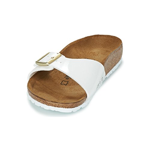 Image of Birkenstock Classic Madrid BF-Nubuk Women's Mules, White, 5