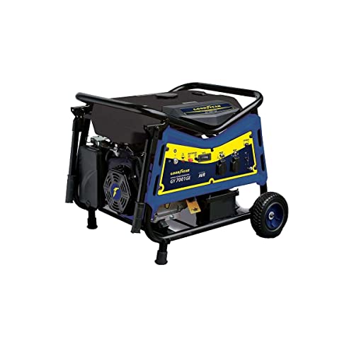 Groupe électrogène 6800W Moteur 4T OHV 16CV Essence 438 cm3 AVR Démarrage électrique Autonomie +10h GOODYEAR