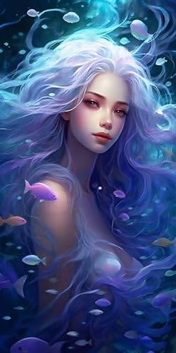 Diamond Painting Sirènes 100x200cm pour Sublimer la Décoration de Votre Salon ou Bureau
