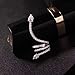 Snake ear cuff climber earrings Sterling Silver CZ Woman's Face Cuffs crawler earrings for women
