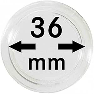 100 Capsulas De Caja Plástico Para Moneda 30mm, Ajustable | Meses Sin