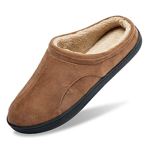 Pantoufles en mousse à mémoire de forme homme chausson polaire confortable hiver