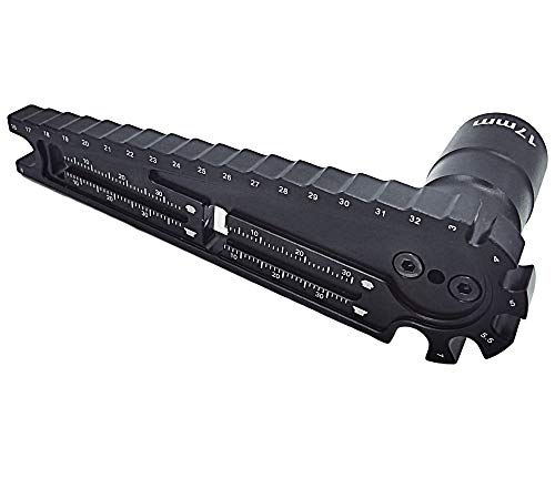 HOPLEX 4 in 1 Multi-Tool - Ride Height Gauge 16-32mm Chassis Height Adjustment Ruler for On-Road Vehicles/RC Car Turnbuckle Wrench/Screw Length Measurement/RC 17mm Hub Wrench for RC Model Repair