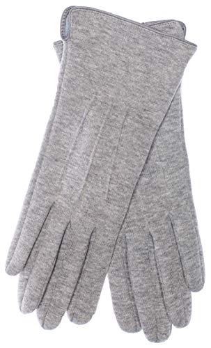EEM Damen Jersey Handschuhe TIA mit Touch-Funktion aus Baumwolle, stretch, smartphone; grau-meliert