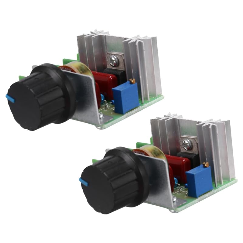 Wiring Connecting Terminals - 2 Pcs Speed Controller for AC Motor AC 220V 2000W Thyristor Motor Speed Control Adjustable Power Controller - (Style: A)
