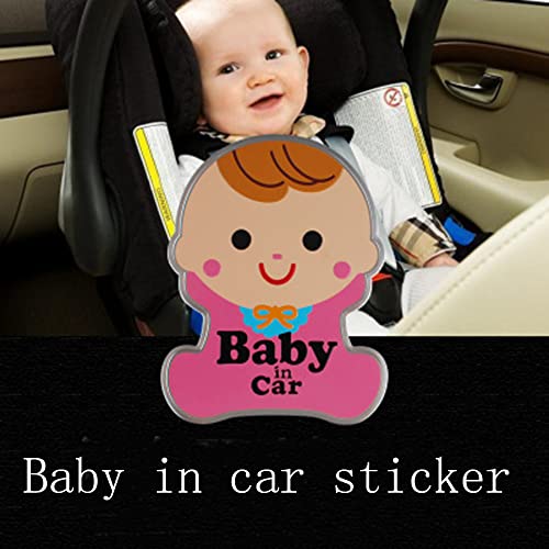 Image of YSY Baby in Car Stickers 3D Stickers Sign Metal Flag Emblem, 3D Car Kids on Board car Sticker 4.64 * 3.54in (Bady in car)