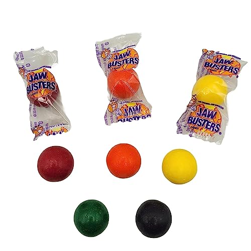 Jaw Busters - Original Ferrara Jawbreakers Assorted Fruit Flavored Bulk Hard Candy - Individually Wrapped Bulk Party Pack - 2 Pound #TOP3