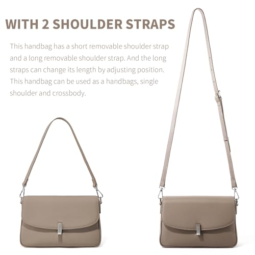 Image of Genuine Leather Crossbody Bags for Women Small Cell Phone Purse Bag Wallet Shoulder Handbags with Adjustable Strap