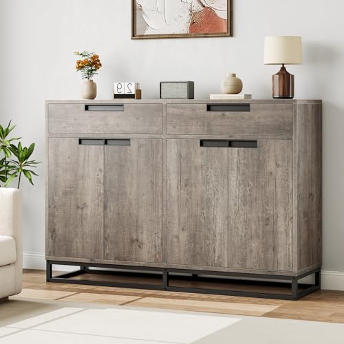 IDEALHOUSE Sideboard Buffet Cabinet, 55 Inch Large Modern Kitchen Accent