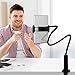 Aduro Solid-Grip iPad Stand Holder 360 Adjustable Universal Gooseneck Lazy Tablet Stand for Desk – Swivel Durable Rubberized Video Mount for Recording Holder (Black)