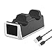 Produktbild One plus one PS5-Ladestation, Ladegerät für DualSense Dual USB Typ C Ladestation Station Ladestation mit Anzeigelampe für Playstation 5 PS5 Wireless Controller,Schwarz