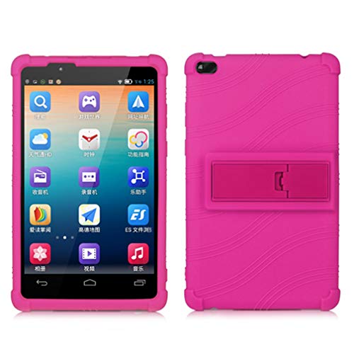 HminSen Lenovo TAB 4 8 Case,(NOT for Lenovo Tab E8 TB-8304F or Plus Model TB-8704) Ultra Slim Soft Silicone Back Stand Cover for Lenovo TAB 4 8 TB-8504F TB-8504N Tablet 2017 Release, (Rose)