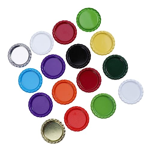 Cabilock Tapas De Hojalata Para Botellas De Cerveza 100 Pcs 25.4 Mm Flat Bottom Sin Goma Para Manualidades Arte