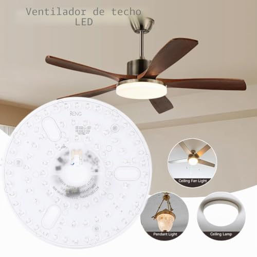 Luz LED para ventilador de techo regulable que transforma la iluminación de salones y dormitorios 7
