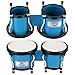 EastRock Bongo Drum 4” and 5” Set for Adults,Percussion Bongos Drum With Tuning Wrench (Blue)