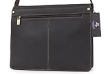 Visconti - Męska Skórzana Listonoszka na Ramię - Średnia Torba na Laptopa 12 13 Cali - Torba to Pracy na Notesy A4-18797 Gianni - Olejowy Brązowy