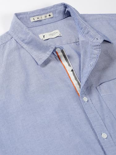 Image of Thomas Scott Men's Cotton Casual Shirt | Regular Fit | Soft & Breathable Fabric | Stylish Everyday Wear for Work, Travel & Outings