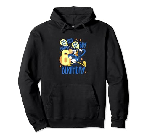 Donald Duck Hoodie Enfant Disney Happy 6th Birthday Oh Boy en Coton