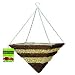 Gardman R374 Brushwood and White Rattan Square Cone Hanging Basket, 14"