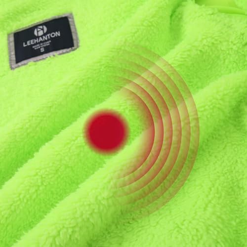 Image of LeeHanTon Men Fleece Jacket Lightweight Sherpa Fleece Jackets Zip Up Hoodie Lined Sweatshirt Coat with Pockets
