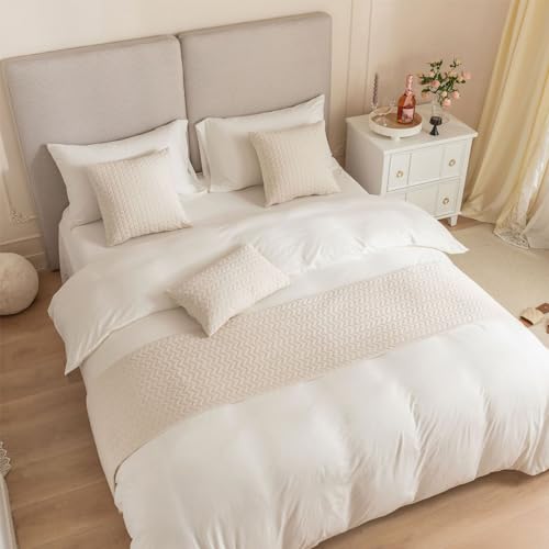 Juego de caminos de cama y fundas de cojín de lujo con diseño de doble cara, bufandas de cama y cubrecama, decoración del hogar para camas individuales, dobles y king