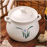 Cacerola de cerámica para guisar, olla de cerámica para hacer guisos y sopa de gachas, 4 l