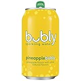 Bubly Sparkling Water, Pineapple, 12 fl Oz. Cans, (18 Pack)