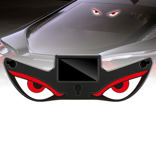 Teguangmei Solar Devils Eyes Light for Windshield 6 Modes Demon Eye LED Car Window Lights with Light Sensor Suction Mount Solar/USB Powered for Car Windshield Rear/Side Window Night Decoration