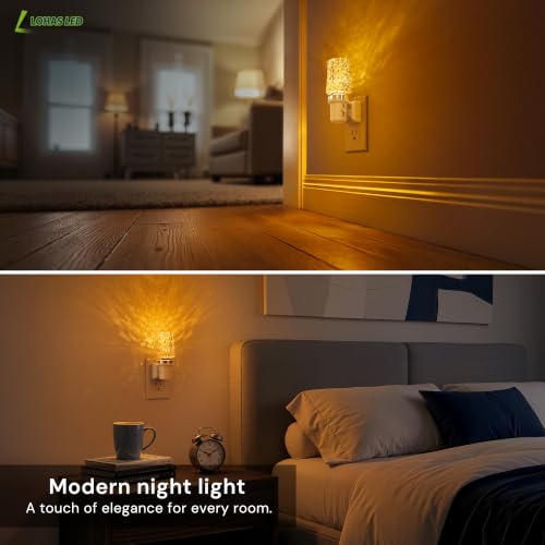 Image of L LOHAS LED Amber Night Light,Yellow Nightlight,Dimmable 100LM,Light Sensor