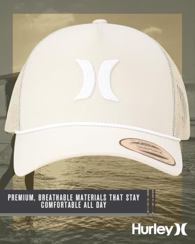 Image of Hurley Men's Trucker Hat - High Icon Snap Back Comfortable Curved Bill with Adjustable Snap Closure - Trucker Hats for Men