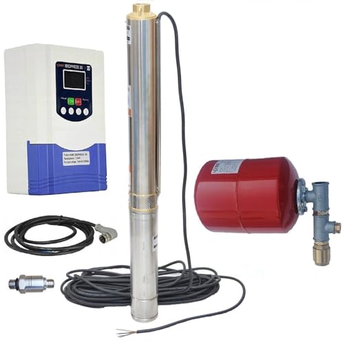 PAG Turbo GmbH® -Sandverträgliche 4" Tiefbrunnenpumpe 400V - 5640L/h - 13,4bar + Steuerung IBOPRESS 30 (4SDM3-18-IBOPRESS30)