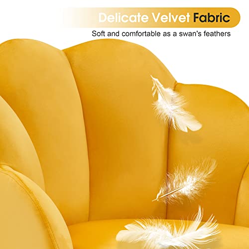 Barberpub Living Room Chair, Manicure Chair For Technician, Modern Home Chair, Makeup Beauty Vanity Chair, Nail Salon Chair For Manicurist 3510 (Orange) #TOP3